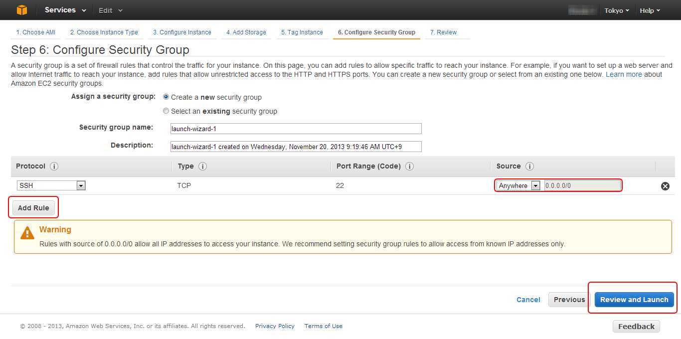 Amazon EC2 Security Group