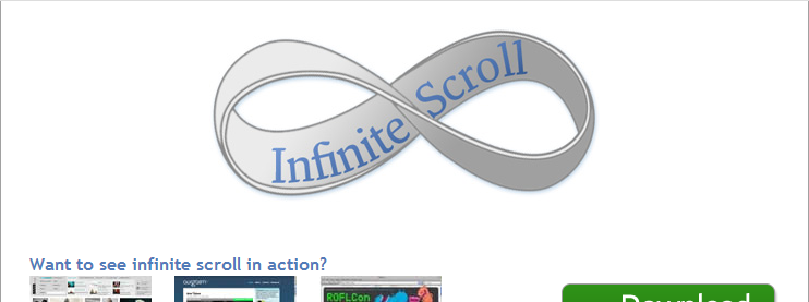 Infinite Scroll本家サイトのスクリーンショットです